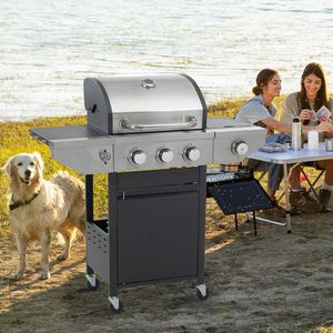 Grill a Gas Propano con 3 Bruciatori 37.000 BTU in Acciaio Inossidabile per Esterni, Patio, Giardino, Bar, Cucina - Barbecue a 3 Bruciatori - Product Image 2