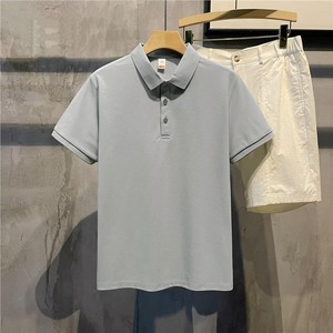 Polo de Manga Corta para Hombre, Tejido Sorona de Secado Rápido, 100% Poliéster, Diseño Casual de Color Sólido con Logotipo Frontal - Product Image 6