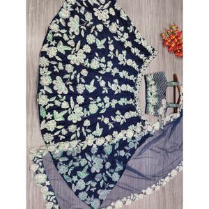 La mayoría de los vestidos de fiesta hermosos de tendencia Lehenga Choli con bordado de hilo para ropa de fiesta - Product Image 5