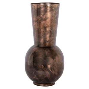 Vase de table en bronze fait main au design esthétique et épuré, base ronde, col effilé, vase décoratif en métal au design traditionnel - Product Image 2