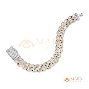 สร้อยข้อมือทองคำ 18K แบบ Cuban Link ประดับเพชรโมอิสซาไนต์ สไตล์ฮิปฮอป สร้อยข้อมือแบบโซ่เส้นเล็ก ของขวัญเครื่องประดับสำหรับผู้ชายและผู้หญิง - Product Image 5