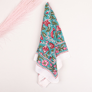 Pañuelo Cuadrado de Algodón Estampado a Mano Estilo Boho Vintage, Teñido Natural, Multifuncional, para la Cabeza, Estilo Vaquera, Venta al por Mayor - Product Image 3