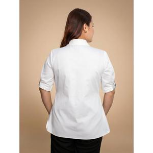 เสื้อเชิ้ตแขนยาวผ้าฝ้ายพรีเมียมสีขาว FAN ทรงปกติสำหรับผู้หญิง สวมใส่ทำงานและในชีวิตประจำวัน - Product Image 1