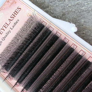 Extensions de cils individuels synthétiques faits à la main de haute qualité, volume en forme de W 0.07 YY, avec logo personnalisé - Product Image 4