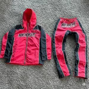 Ensemble de survêtement d'été pour hommes Rexfit Sports de qualité supérieure, veste coupe-vent et short, vente en gros - Product Image 1