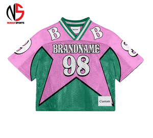 <b>Top</b> Quality <b>Men's</b> Printed Mesh Boxy Jersey Eco-Friendly Lightweight Breathable V-neck Boxy Fit Streetwear Custom Logo OEM 2026 - Product Image 5