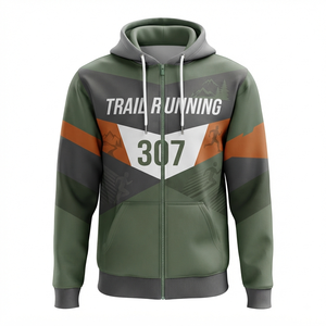 เสื้อฮู้ดพิมพ์ลายแบบซับลิเมชั่น Trail Running 307 สำหรับผู้ชาย ทรงสปอร์ตแบบซิป ใส่สบาย เหมาะสำหรับฤดูใบไม้ร่วงและกิจกรรมกลางแจ้ง - Product Image 1