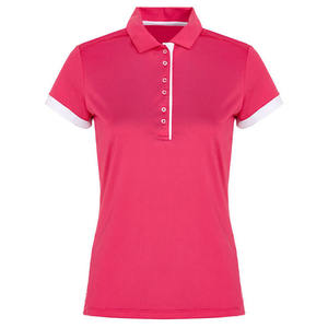 Polo pour femme, manches courtes, col classique, tissu respirant, confortable, vêtements de sport décontractés pour le golf, le tennis, le bureau, le travail - Product Image 1