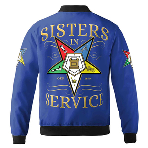 Custom Name Chapter OES Order Of The Eastern <b>Star</b> Sisters In Service Bomber <b>Jacket</b> High Quality Custom Made Long Sleeve <b>Jackets</b> - Product Image 6