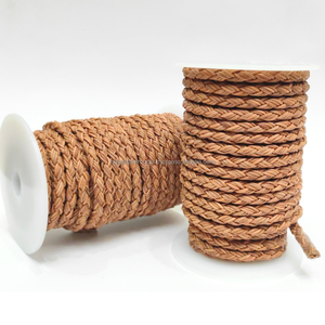 Cordon en cuir tressé rond à 12 brins, qualité export, directement du fabricant - Product Image 1