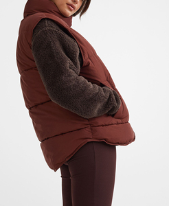 Standing collar <b>sleeveless</b> Waterproof & Breathable Detachable Hood <b>Coat</b> New Design Cotton Filled <b>Sleeveless</b> <b>Women</b> Puffer Jacket - Product Image 3