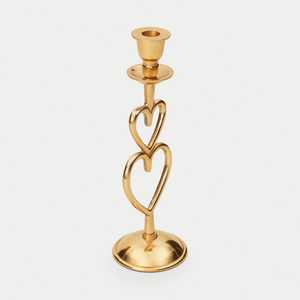 Hearty Ascend <b>Black</b> And Golden <b>Candlestick</b> Holder with Gold Base for Home Decoration - Product Image 2