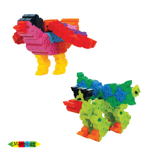 Morphun Junior Variety 600-Piece Building <b>Blocks</b> Construction Toy for Kids Ages 3+ Educational Animals Nature Theme <b>Plastic</b> Set - Product Image 4