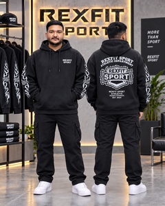 Mens <b>Black</b> <b>Zipper</b> <b>Hoodie</b> Flame Sleeve Back Graphic Heavyweight Fleece Winter Streetwear Sweatshirt Oversized Breathable Custom - Product Image 1
