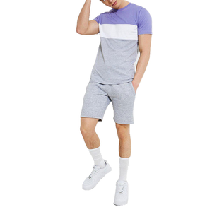 Conjuntos de Camiseta y Pantalones Cortos Deportivos de Verano con Logotipo Personalizado, 100% Algodón, Conjuntos de 2 Piezas para Hombre - Product Image 4