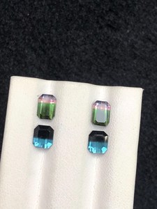 Tourmaline naturelle bicolore en forme de poire, 3,20 carats, pierre précieuse authentique, haute qualité, pour la fabrication de bijoux, vente en gros - Product Image 3