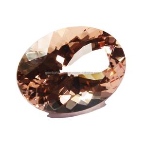 Morganita de melocotón 14X12mm Forma ovalada Morganita natural de alta calidad Piedras preciosas facetadas Piedras sueltas Proveedor DE LA India - Product Image 5