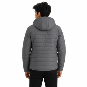 Custom Men's Hooded Padded <b>Jacket</b> Winter Quilted Insulated <b>Zip</b> <b>Up</b> Men's <b>Jackets</b> Lightweight Outerwear OEM Wholesale Supplier USA - Product Image 4