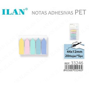 Segnalibri Adesivi per Animali Domestici Ilan 44x12mm 20 Fogli 5 Pezzi Colori Pastello Forma Appuntita - Product Image 2