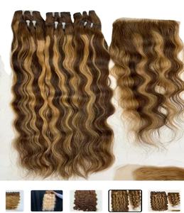 Extensions de cheveux humains bruts de Temple indien vierge pur 100% non transformés vague droite naturelle droite Texture profonde cheveux sains - Product Image 3