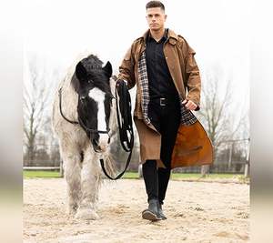 Veste d'équitation avec coque imperméable, doublure en polaire douce, ajustement réglable, coutures renforcées, confort respirant, directement de l'usine - Product Image 3