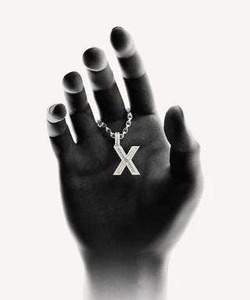NAVKAR DIAMONDS X Letter Pendant <b>Charm</b> Rhodium Plated Gold/Silver Round Brilliant Cut Diamond Channel Setting Trendy Unisex Gift - Product Image 5