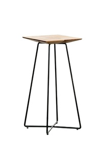 Mesa de Bar Moderna para Interiores y Exteriores, Base de Metal, Mesa Alta para Cócteles, Tapa Redonda y Cuadrada, Mesa de Pub para Cafetería, Restaurante y Bar - Product Image 3