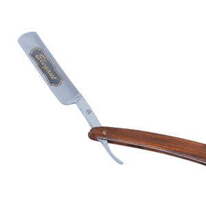 Brazo de afeitar profesional Bisons Wholesale con mango de madera y cuchilla de acero inoxidable reemplazable - Product Image 4