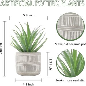 Vasi di Piante Grasse Artificiali per Arredamento Boho, Piante Finte e Vegetazione per Casa, Stanza, Bagno, Camera da Letto, Stile Bohémien per Uso Interno - Product Image 4