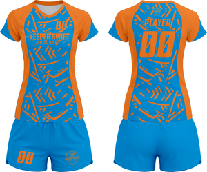 Tenue de volley-ball SpikeStorm Pro AeroSpike Elite, kit de volley-ball ThunderHit Premium, 100 % polyester, impression par sublimation intégrale - Product Image 1