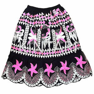 Tropical Floral Hawaiian Embroidered <b>Skirt</b> Women Custom Casual Beachwear Summer Holiday <b>Skirt</b> OEM Bulk Wholesale Clothing - Product Image 5