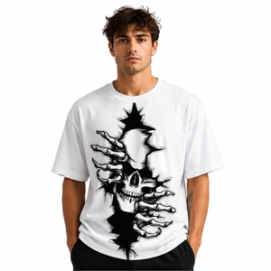 1. Camiseta Personalizada para Hombre, Impresión en Serigrafía, 100% Algodón, Estilo Urbano, Camiseta Gráfica de Manga Corta, Ropa Casual de Moda, Fabricante - Product Image 1