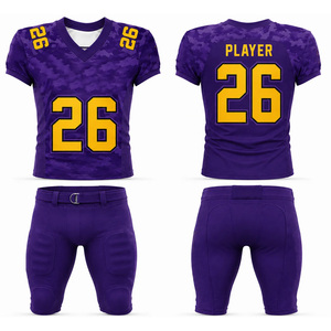 Ensemble d'uniformes de football américain personnalisés avec maillot et pantalon personnalisés, logo d'équipe, nom, numéro, uniforme de football professionnel pour équipe - Product Image 1