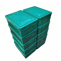 Caisse de rangement solide empilable ventilée et écologique sur mesure OEM avec surface lisse pour le stockage logistique de pièces industrielles