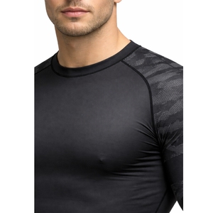 T-shirt de sport à manches longues pour homme, impression sublimée personnalisée, compression, séchage rapide, fitness, gym, rashguard. - Product Image 3