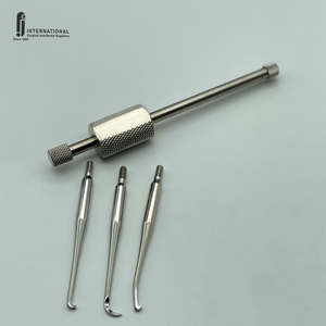 Extracteur de couronnes dentaires manuel en acier inoxydable allemand de haute qualité, 3 embouts, poignée ergonomique, pour la restauration, certifié CE - Product Image 1