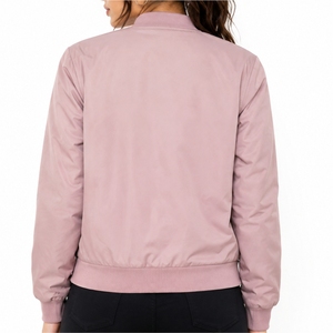 <b>Women</b> <b>Bomber</b> <b>Jacket</b> Premium <b>Lightweight</b> Stylish Comfortable Durable Classic Soft Comfortable Breathable Fabric For Wear - Product Image 2