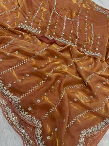 Indian Ethnic Fancy Designer Partywear Saree with <b>Sequins</b> Work for All Special Occasion and Function for Women Trendy Outfit - Product Image 4