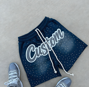 Shorts pour hommes noirs style streetwear écologiques avec cordon de serrage, taille élastique, en tissu tricoté respirant - Product Image 6
