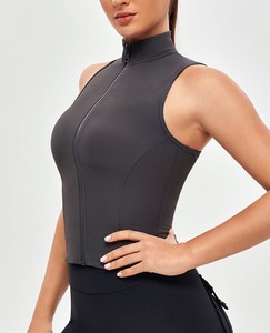 Veste ajustée zippée côtelée - Extensible dans quatre directions - Gris graphite - Product Image 3