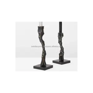 Portavelas Minimalista Moderno de Acero para Decoración de Interiores Elegantes, Portavelas de Metal Color Carbón para Navidad - Product Image 4