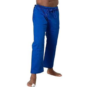 Pantalones de Jiu Jitsu de Color Azul con Cinturón Negro, Hechos a Mano, con Logotipo Personalizado, Producto Nuevo, Lavables a Máquina - Product Image 2