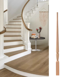 Balustres à Tête Carrée de 34 Pouces, Base Carrée, Modernes, en Bois, pour Rampes d'Escalier, Peignables, Écologiques, Durables pour Villas et Hôtels - Product Image 2