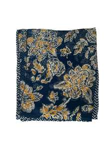 Dupatta pour femmes en coton 100% à imprimé floral bleu, léger et doux pour l'été, vêtement ethnique traditionnel, élégant et stylé, accessoire de mode - Product Image 2