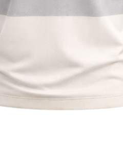 Polo en coton rayé beige et gris personnalisé pour homme, coupe classique, manches courtes, tenue décontractée d'été, fabricant OEM, approvisionnement en gros - Product Image 4