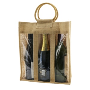 Bolsa de yute para botella de vino, bolsa de transporte de alta calidad para botella de agua, bolsa de regalo, al mejor precio - Product Image 4