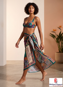 Pareo Hawaiano Polinesio Personalizado de Moda, Envoltura de Playa Ligera, Ropa Tropical para Resort, Proveedor Textil OEM ODM - Product Image 4