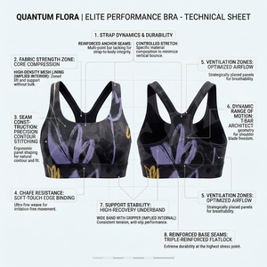 Pro Felt Custom Made Style Sports Bra Custom Printed Seamless Shockproof Gym Yoga <b>Running</b> Workout <b>Padded</b> Racerback Sports Bra - Product Image 2