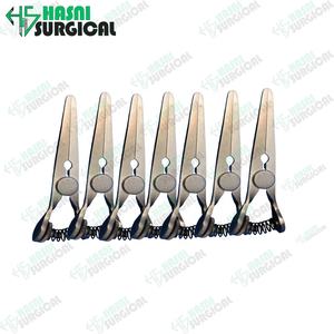 Abrazaderas de Bulldog Debakey de llegada de alta calidad, abrazadera de Bulldog quirúrgica de etiqueta privada curvada de acero inoxidable de Hasni Surgiical - Product Image 4