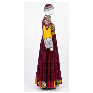Robe afghane traditionnelle brodée à la main, style Kuchi, pour femmes, grande taille, culture pachtoune, robes Kuchi afghanes. - Product Image 4